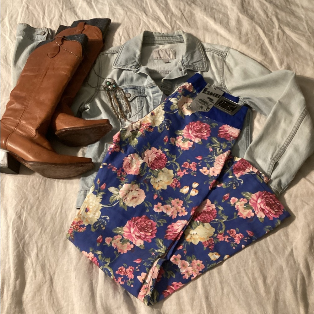 Exocet Floral Blue Jeans